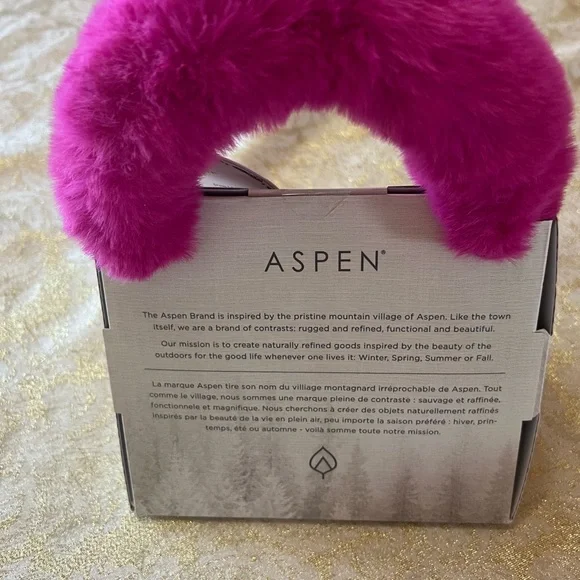 Aspen Pink Faux Fur Earmuffs - Picture 2 of 4